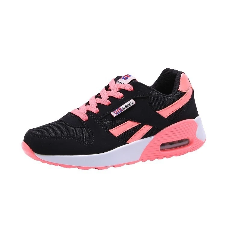 Женская обувь для тенниса; дышащие женские кроссовки с воздушной амортизацией; уличные спортивные кроссовки для бега; tenis feminino Basket; обувь для фитнеса - Цвет: black and orange