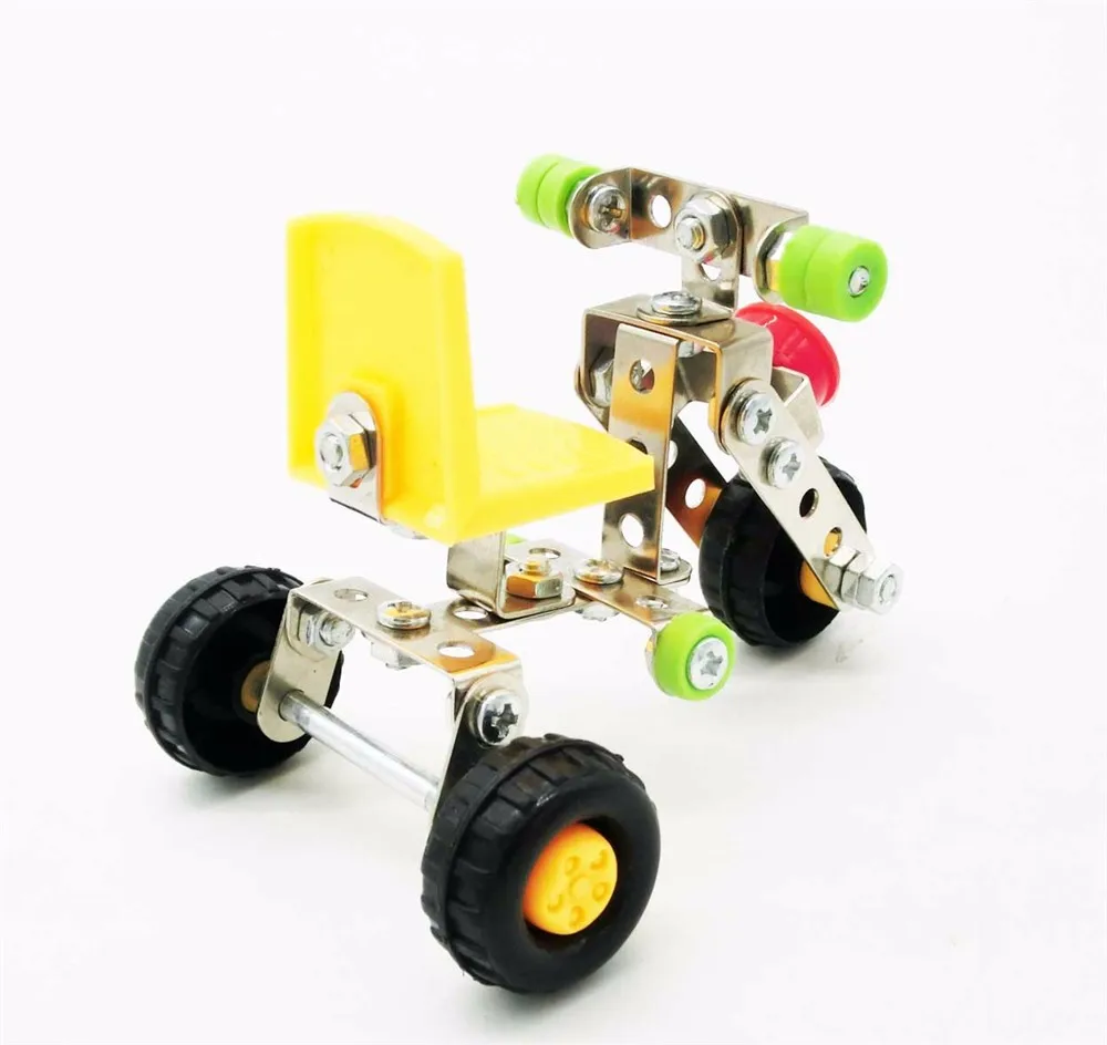 Для раннего обучения детей забавные обучающие игрушки для детей DIY 3D Трехмерная металлическая головоломка сборка из блоков Инженерная гайка W920