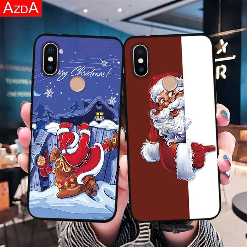 

Christmas 3D Emboss Case For Xiaomi Redmi K20 7A 6A 5 Plus S2 Note 7 4X 5A 5 6 Pro Mi A1 A2 8 Lite 9 SE 9T F1 CC9 CC9e TPU Cover