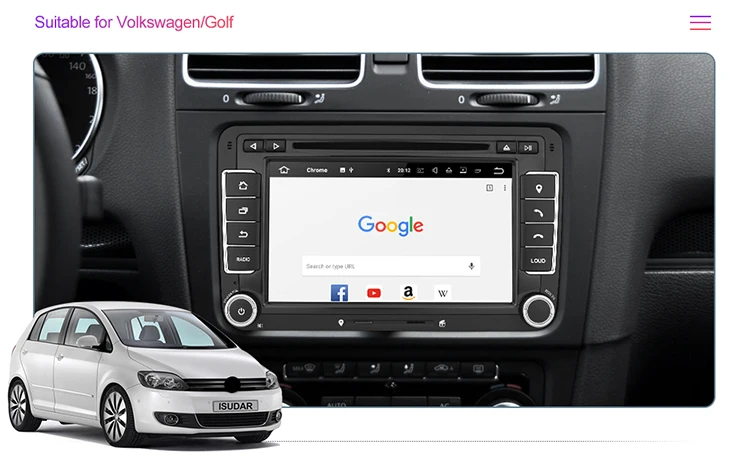 Android 9,1 2 Din Автомобильный мультимедийный dvd-плеер Авто Радио 2+ 16 USB SD gps для VW Golf Tiguan Skoda Fabia быстрая для сиденья Leon Skoda 47