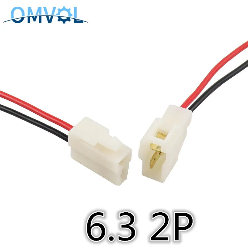 Motorcycle Car 2 Way-T Pin Electrical Wiring Multi-Connector 6.3mm Terminals 