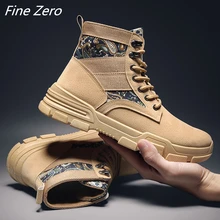 Модные мужские военные ботинки высокого качества; сезон осень-зима; мужские рабочие ботинки; мужские дезерты на шнуровке; высокие ботинки с круглым носком