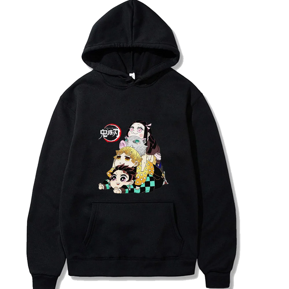 

Demon Slayer Fashion Anime Hoodies Pullovers Tops Loose Unisex Clothes