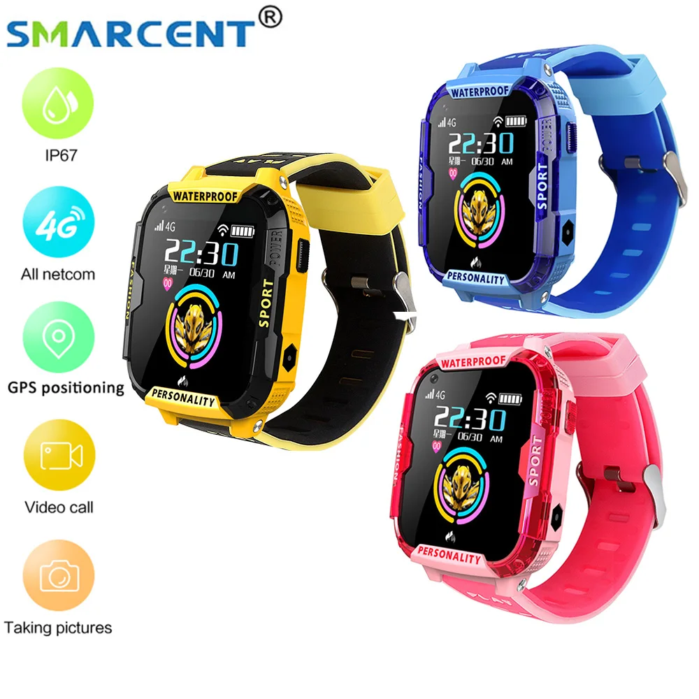 

4G Kids Smart Watch IP67 Waterproof GPS LBS WIFI Positioning Voice Video Call SOS Help Take Photo for Baby Child Students