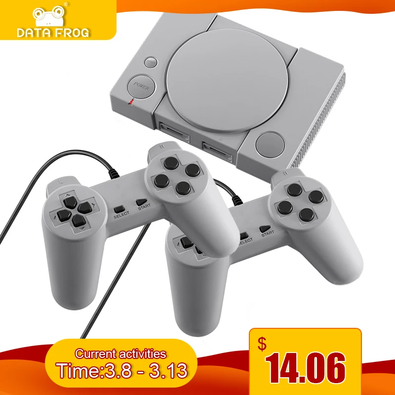 DATA FROG Mini 620 Retro Video Games Console Double Players 8 Bit Support AV Out Family TV Retro Games Controller