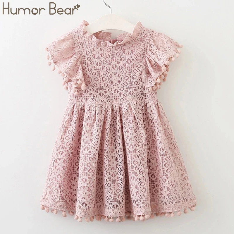 Girls Dress Kids Clothes Tassel Hollow-Out-Design Humor Bear Brands New