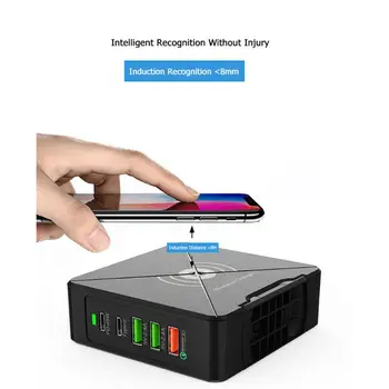 

Multi-Port Mobile Phone Charger 75W QC3.0 PD Laptop Tablet Fast Power Adapter Dock for iPhone Xiao-mi Hua-wei EU/US Plug