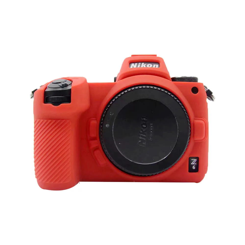 CAENBOO для Nikon Z6 Z7 сумка для камеры Мягкий силиконовый резиновый защитный чехол для корпуса чехол для Nikon Z6 Z7 черная цветная сумка - Цвет: Оранжевый