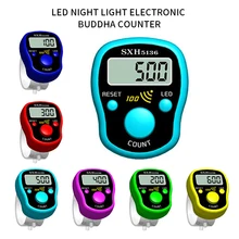 Ponto marcador linha mão tally dedo contador lcd display digital elétrico com luz para costura tricô tecer buda orar