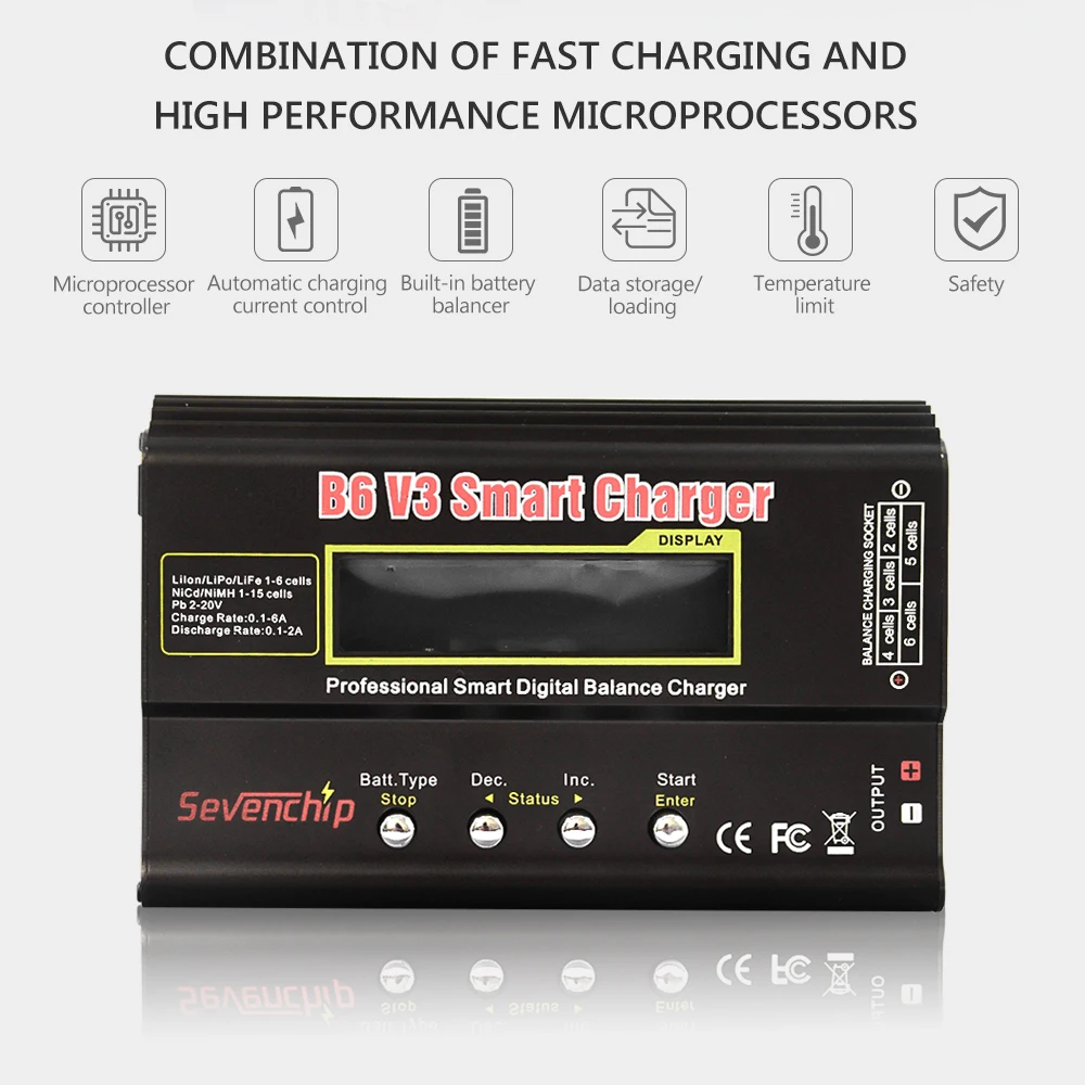 KEBIDU горячая Распродажа iMAX B6 Lipro NiMh Li Ion Ni Cd RC Battery Balance Цифровое зарядное устройство