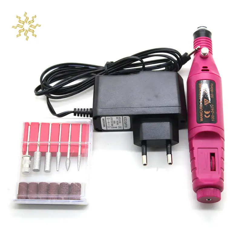 

5pcs/set Professional Manicure Pedicure Electric Drill Nail Pen Machine Set Kit K510