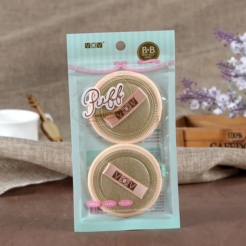

VOV Tender Muscle Makeup Puff Double Pack Wet & Dry Dual Purpose Puff Cushion Makeup Sponge Powder Puff Hand Hook Flutter