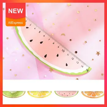 

15cm Cartoon Drawing Ruler Wooden Fruit Ruler Student Stationery Tool Supplies Measurement School Promotional Gift F8H4