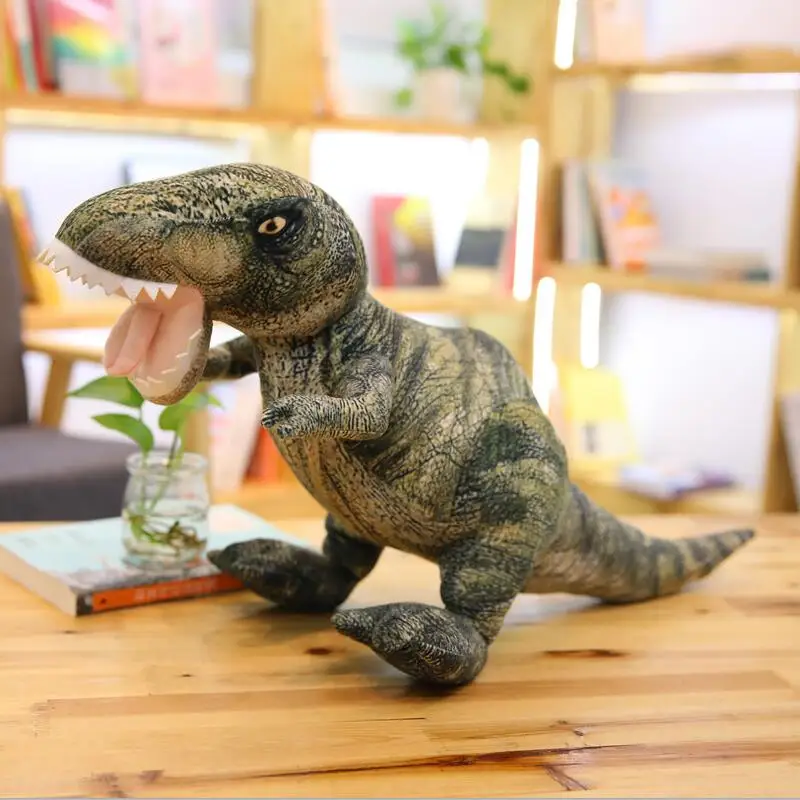 Гигантский Размер, динозавр, плюшевая игрушка, реалистичный Дракон Тираннозавр Рекс, куклы, мягкие животные, подарок на день рождения для мальчиков - Цвет: TyrannosaurusRex1m
