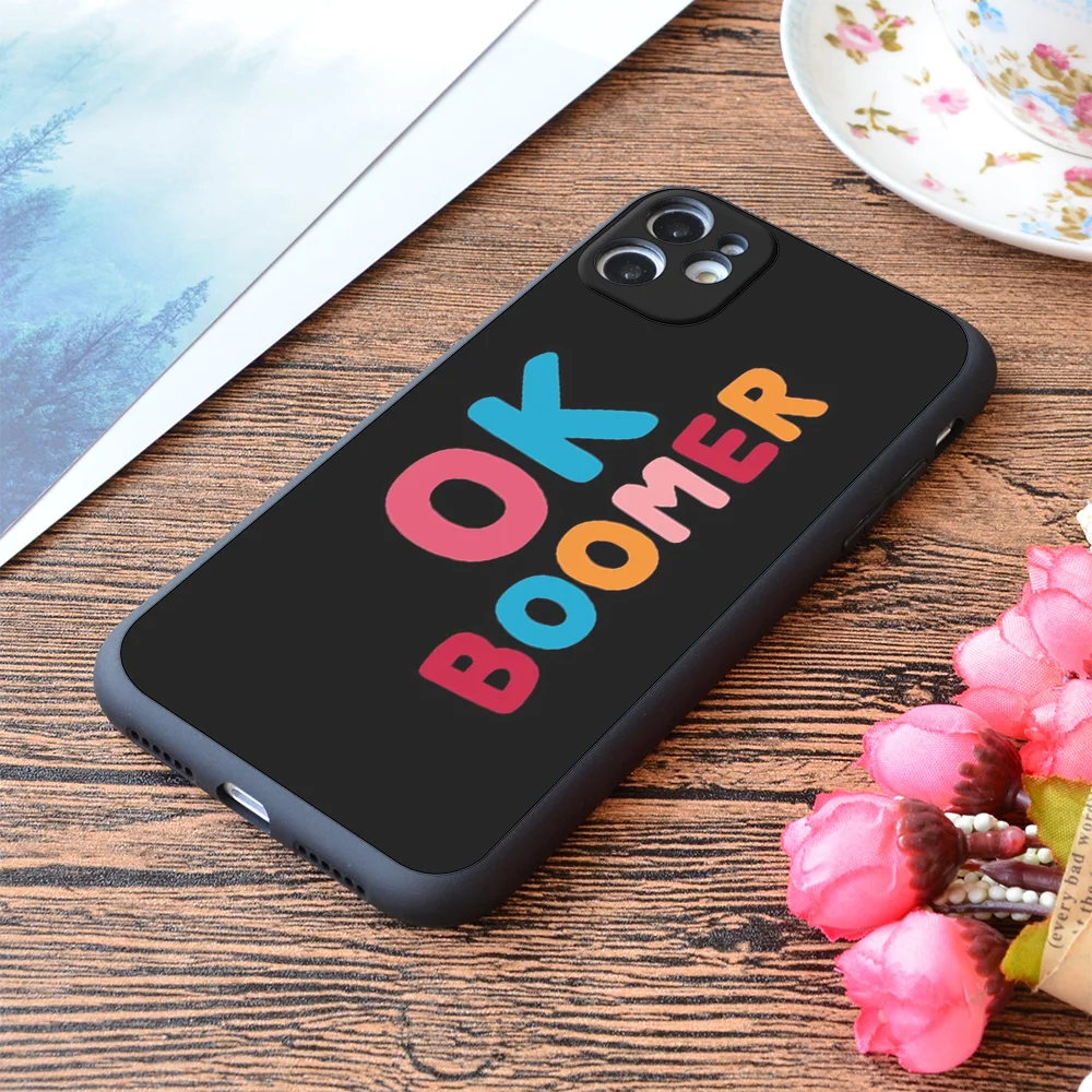 

For iPhone Ok Boomer Print Soft Matt Apple iPhone Case
