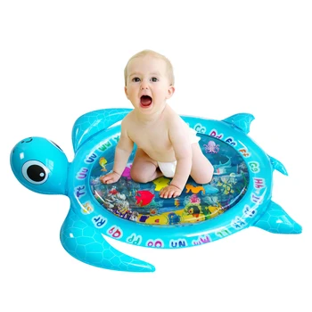 

PVC Inflatable Pat Water Pad Turtle Shape Baby Water Inflatable Play Mat Safe Comfortion Children Summer Inflatable Cool Ice Pad