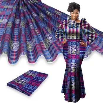 

new arrival wax african print silk print fabric 2yards chiffon matching 4yards satin silk
