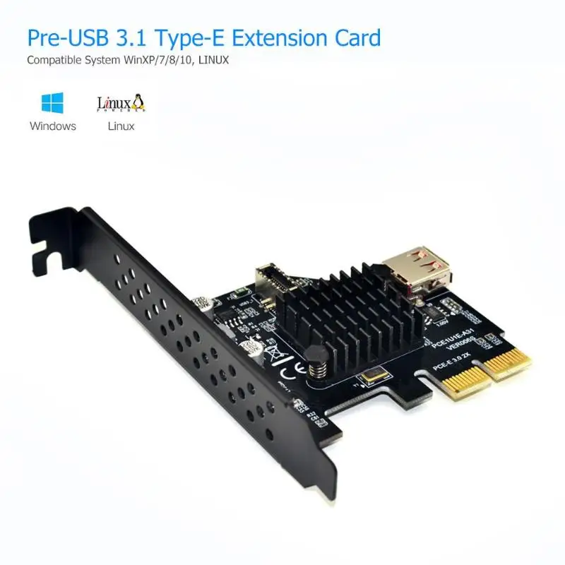 ASM3142 чип 10 Гбит/с USB3.1 Gen 2 type-E 20 Pin карта расширения USB 2,0 PCI Express 3,0X2 адаптер для настольного ПК компьютера DIY
