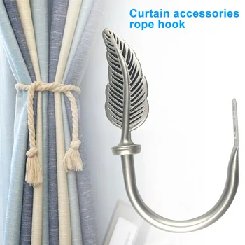 

2pcs Modern Hotel U Shaped Tieback Buckle Loop Holder Wall Hook Window Accessories Home Decor Living Room Iron Curtain Holdback