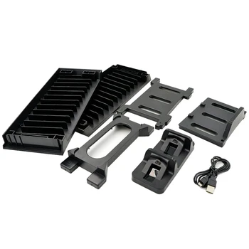 

Black Color Game Disk Tower Vertical Stand for Ps4 Dualshock Controller Charging Dock Station for Playstation 4 Pro Slim