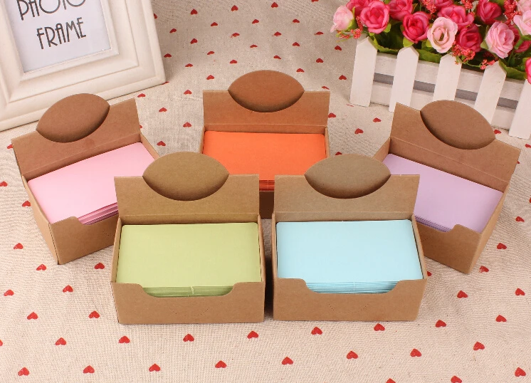 

6packs/lot Candy Color Word Card Ten Color Greeting Card Happy New Year And Major Festival Invitations