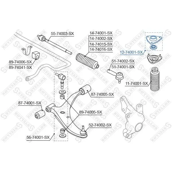 Опора амортизатора переднего Nissan Almera 95-00/Sunny N14 90 ST