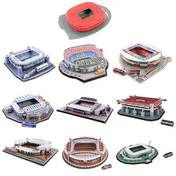 

3D Puzzles Kit World Football Stadium Children's Puzzle DIY Building Blocks Toy Learning Educational Games Toys