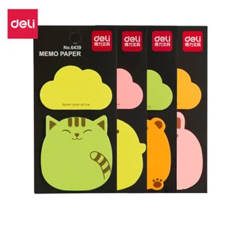 

Deli 6439 Fluorescent Post-it Note Paper Index Poster Creative, Cute, Casual Note Paper 4 Colors
