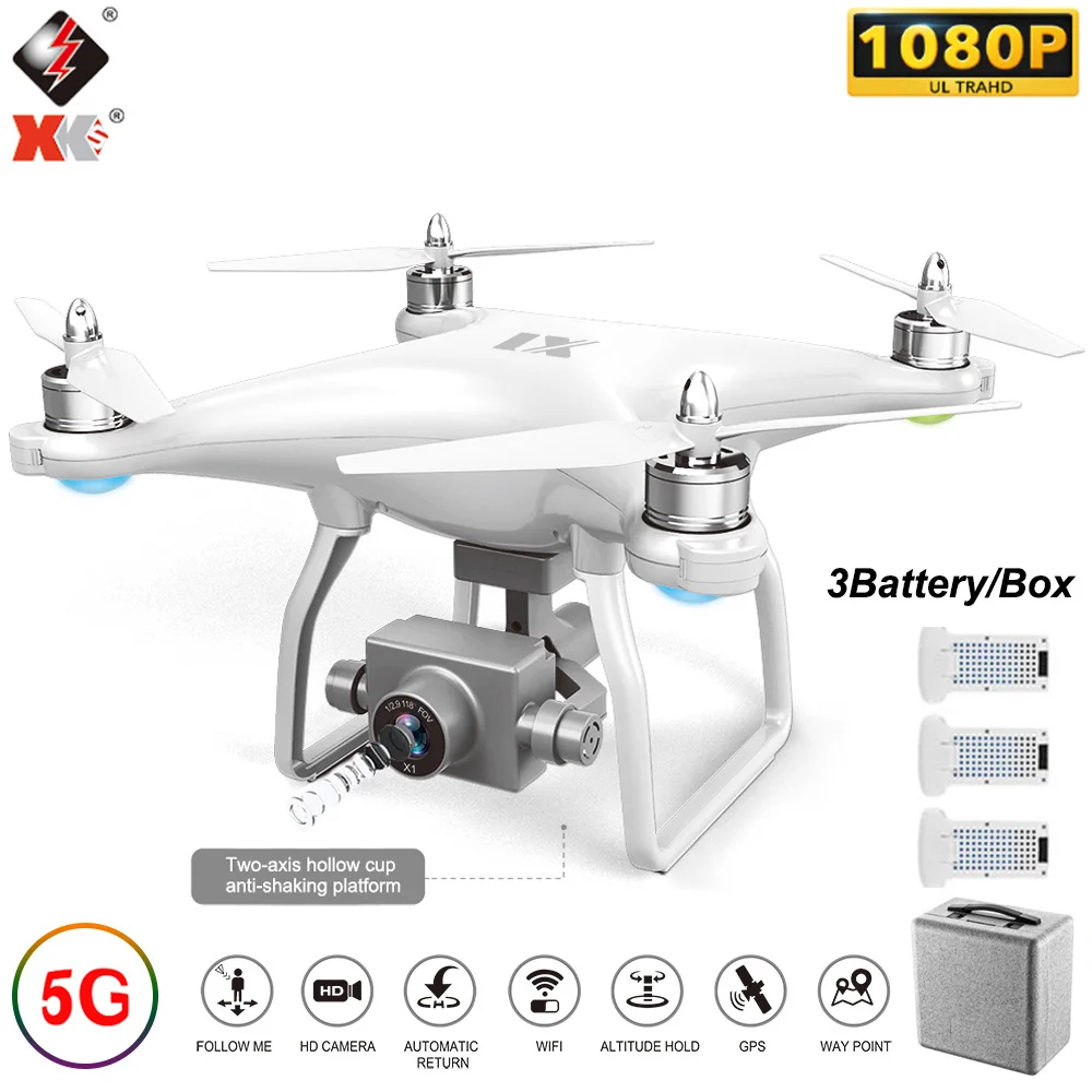 Беспилотный летательный аппарат Новый X1 Квадрокоптер 1080P Камера 5G Wi-Fi FPV 2-осевой
