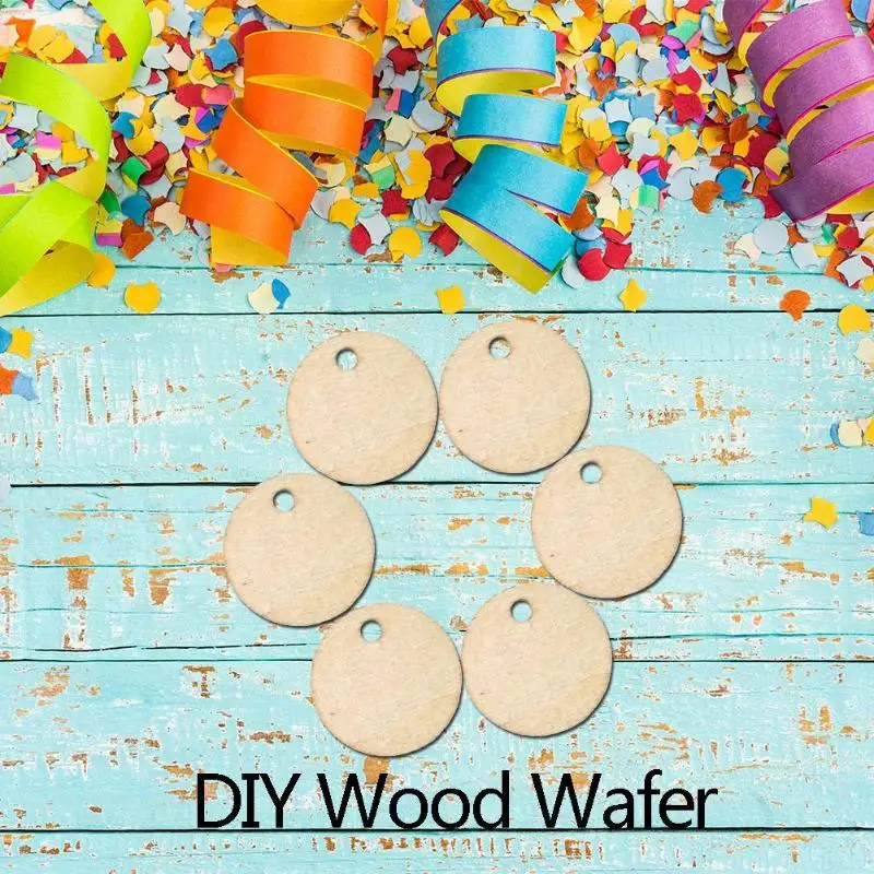 50 шт DIY Деревянные ломтики Круглый Орнамент для скрапбукинга бумажные поделки декор