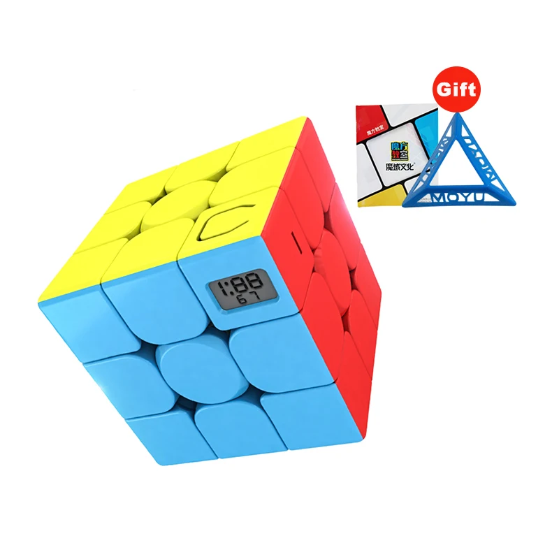 Классный кубик головоломка MoYu meilong 3 с таймером 3x3x3 магический скоростной