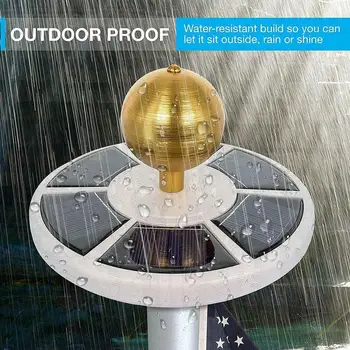 

42 LED Solar Flag 15ft-25ft Pole Lights IP65 Waterproof Tent Downlight Light Emergency Flagpole Lamp Y4V4