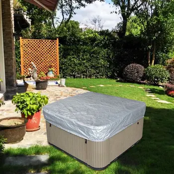

Durable Foldable Hot Tub Cover Protector Swimming Pool Patio Universal Guard Waterproof Dustproof Outdoor Spa Weather Resistant
