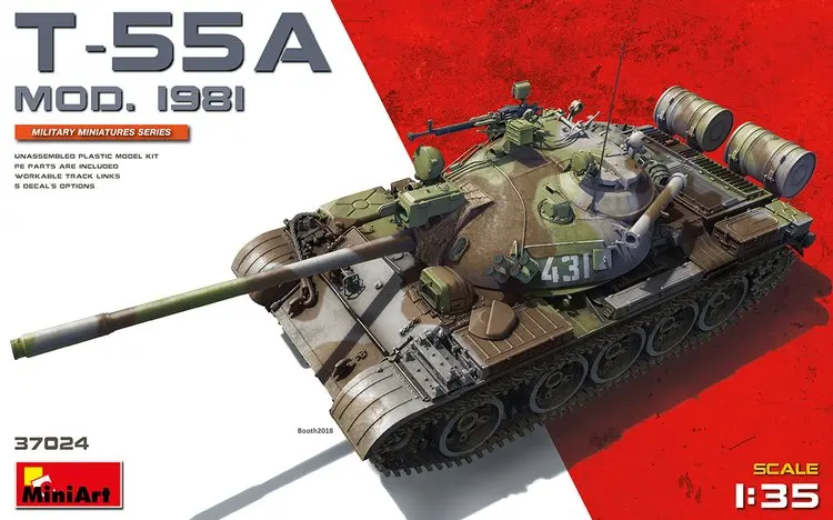 MiniArt 37024 1/35 T-55A средний танк мод