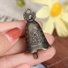 Alloy Bronze Antique Bell Chinese Mini Sculpture Pray Guanyin Buddha Bell Shui Feng Bell 1