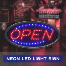 LED store Open sign Logo Advertising Light Board Shopping Mall Bright Animated Motion Neon Business Store Billboard US EU Plug
