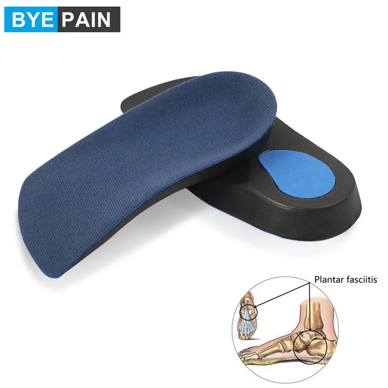 1Pair 3/4 Orthotic Shoe Inserts for Plantar Fasciitis, Foot Arch and Heel Pain Relief, Cup Support for Walking Running Exercise single leg telescopic walking aid support free walking aids knee walker stick hands free crutch leg knee mobility support