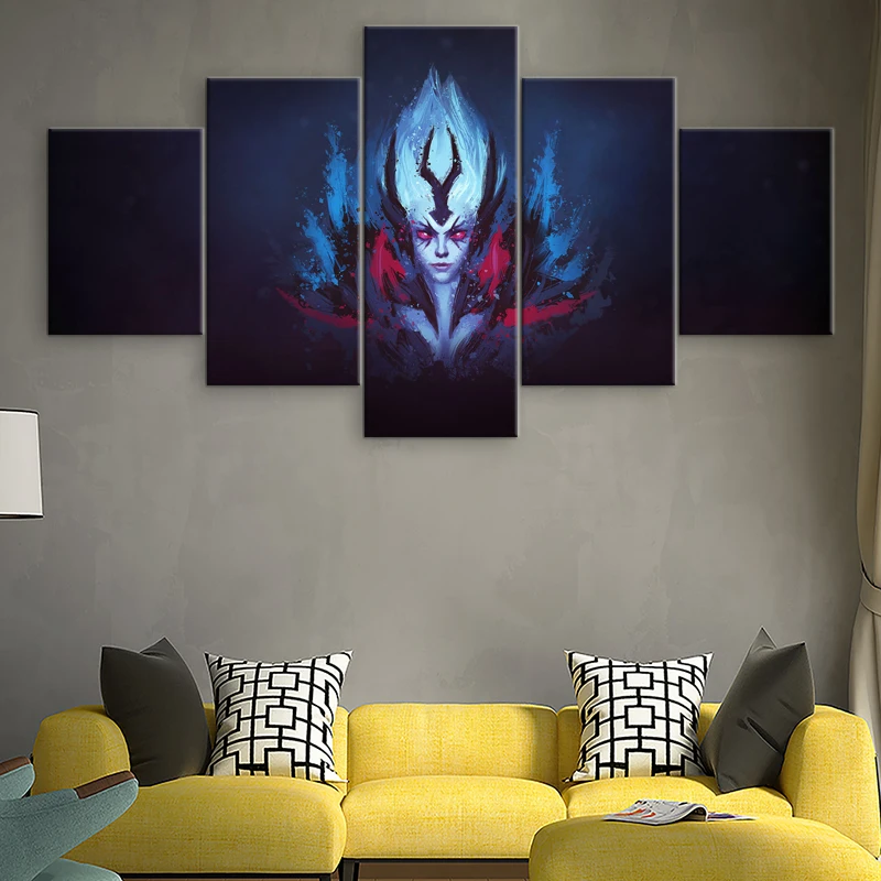 Modern HD Print 5 Pieces Game Dota 2 Queen of pain Character Poster Home Decor Picture Painting On