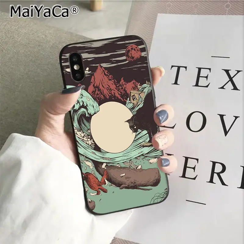 A15 MaiYaCa японский мультфильм pub волна Аниме Дракон Новое поступление чехол для сотового телефона Apple iPhone 8 7 6 6S Plus X XS MAX 5 5S SE XR - Цвет: A15