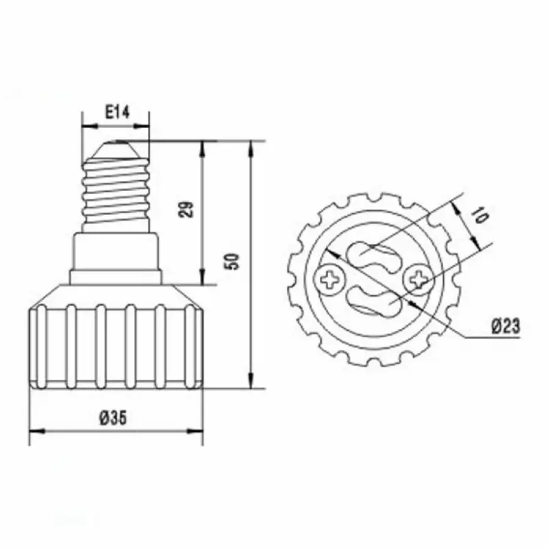 E14 к GU10 держатель лампы адаптер ЕС люстра разъем к фарфору Gu10 2Pin Светодиодный прожектор розетка лампа удлинитель адаптер конвертер