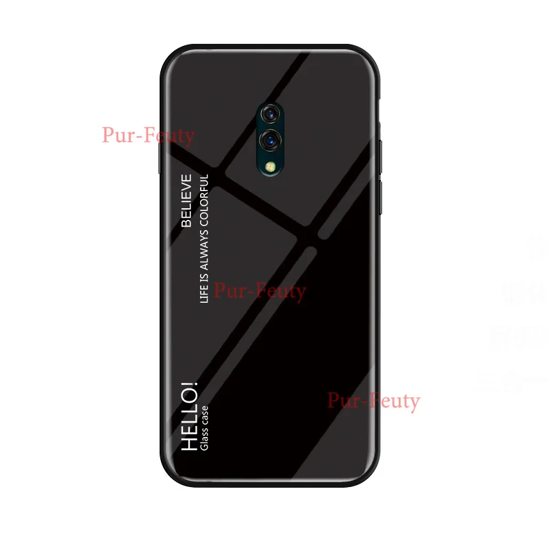 Для Oppo Realme X задняя крышка для телефона 6," Модный плавный Сменный стеклянный чехол для телефона для Oppo K3 силиконовый бампер с полной защитой
