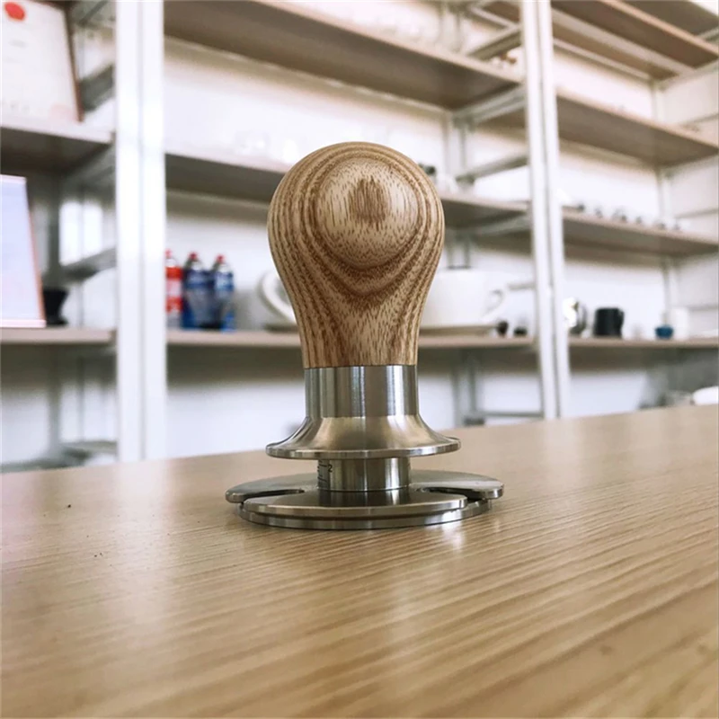 51,6mm elastizität verstellbarer Kaffee manipulation hammer aus Edelstahl mit flachem Basis druck für La Pavoni Barista-Zubehör – Detail 7