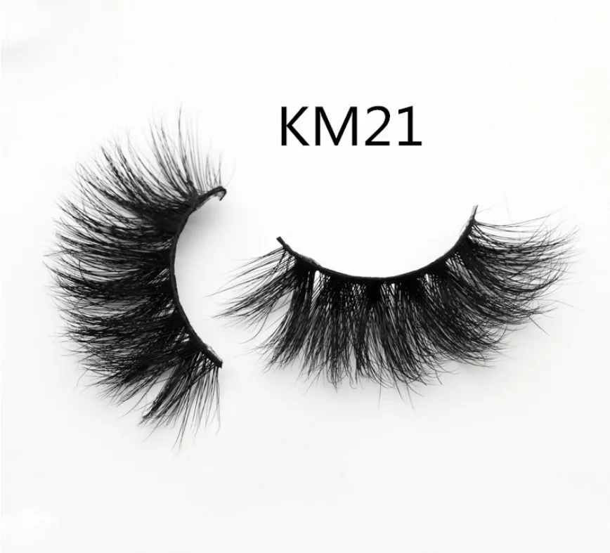 KM21 HBZGTLAD норковые ресницы Экстра Длина 22-25 мм ресницы 3D ресницы большие драматические Объемные Накладные ресницы "крест-накрест" Накладные ресницы L95 - Цвет: KM21