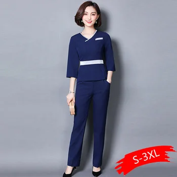 

SPA Workwear Overalls Spring Autumn Massage Work Uniform Sets Female Hospital Nurse Uniforms Wholesales Beauty Clothing