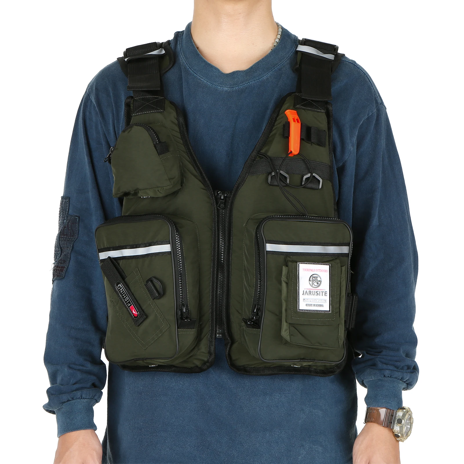 Outdoor Men Women Fishing Life Vest Breathable Safety Multi Pocket  Waistcoat Boating Swimming Buoyancy Life Jacket Tactical Vest - Hiking Vests  - AliExpress