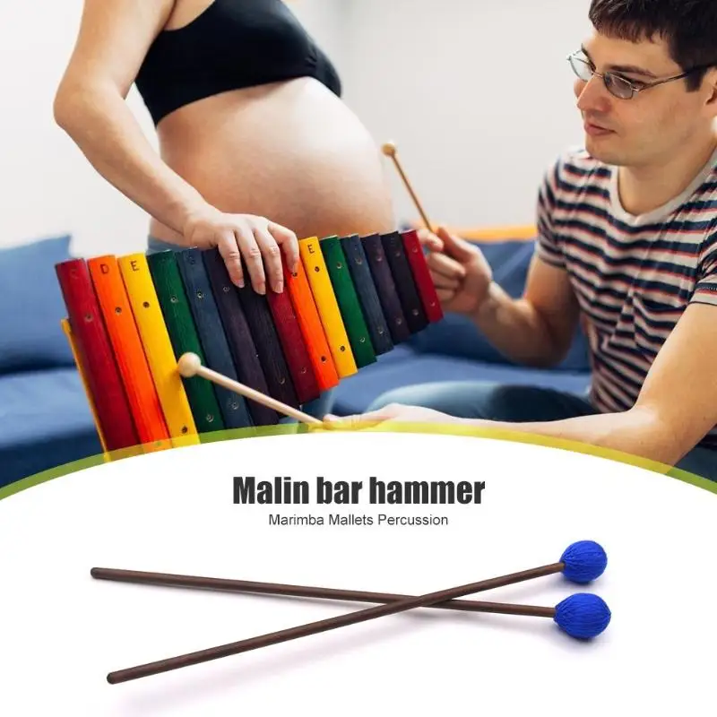 Прочный Marimba Mallets Классический Тонкий 1 пара Marimba Mallets ручки из бука ксилофон ударный инструмент Аксессуары