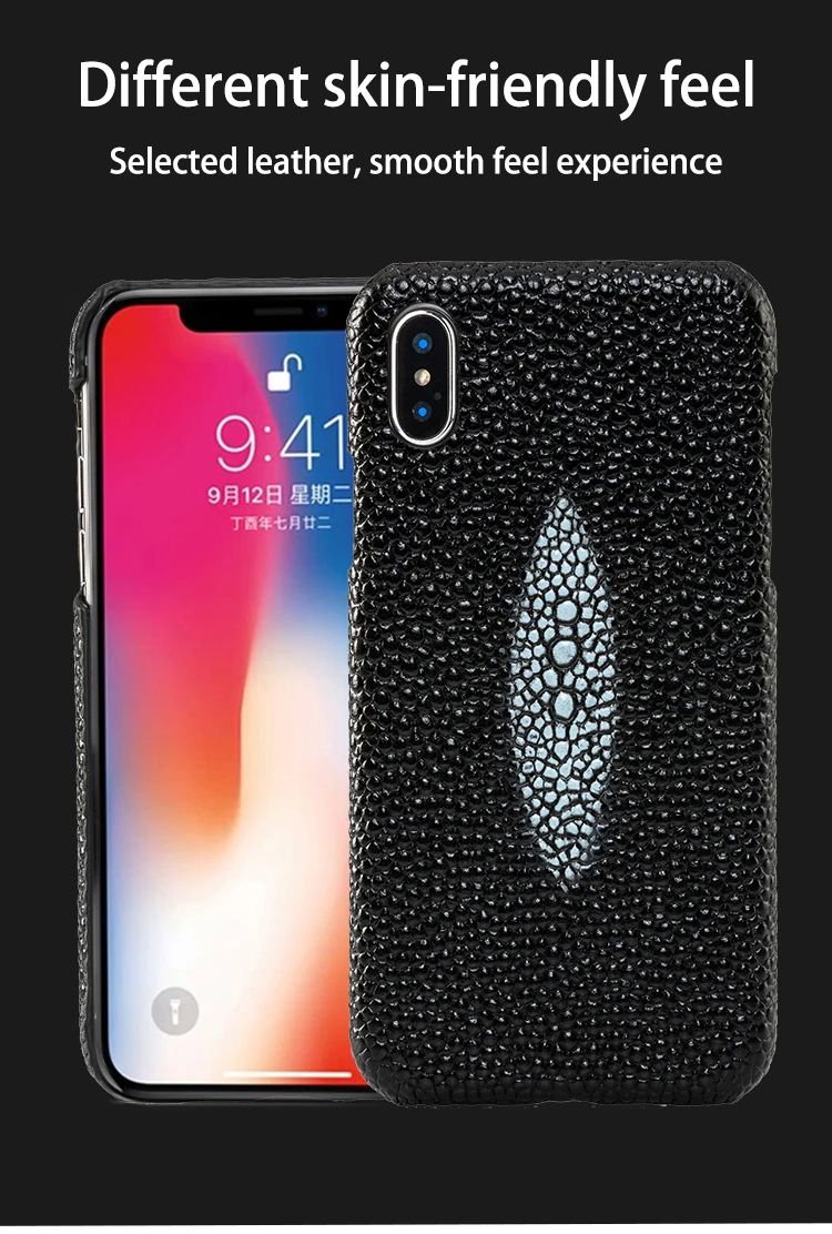 Роскошный чехол для телефона из воловьей кожи для iPhone 6, 6s, 7, 8 Plus, 11 Pro, X, Xr, Xs Max, чехол с жемчужной текстурой рыбы для 6 p, 6s, p, 7, p, 8 p, чехол