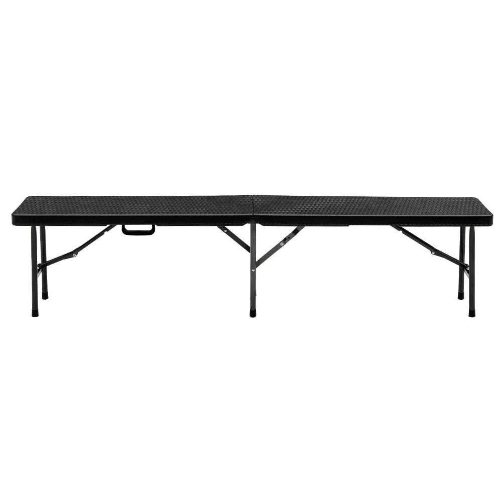 

Foldable Patio Benches 6FT Long Folding Camping Picnic Bench Outdoor Garden Party Dining BBQ Bench Chair French direct shipping