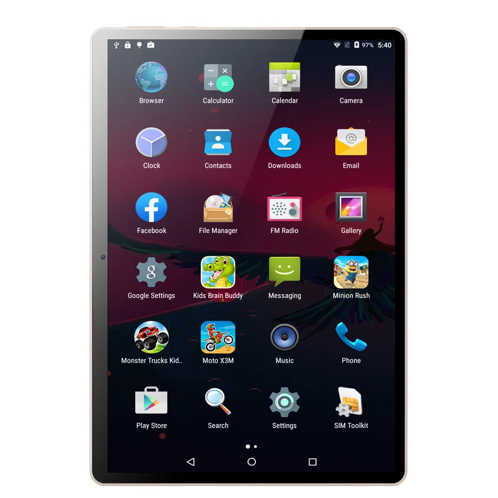 10.1 inch PC Tablets Android 9.0 3G/4g Phone Call Ten Core 8GB RAM 128GB Dual SIM 8.0MP Bluetooth W