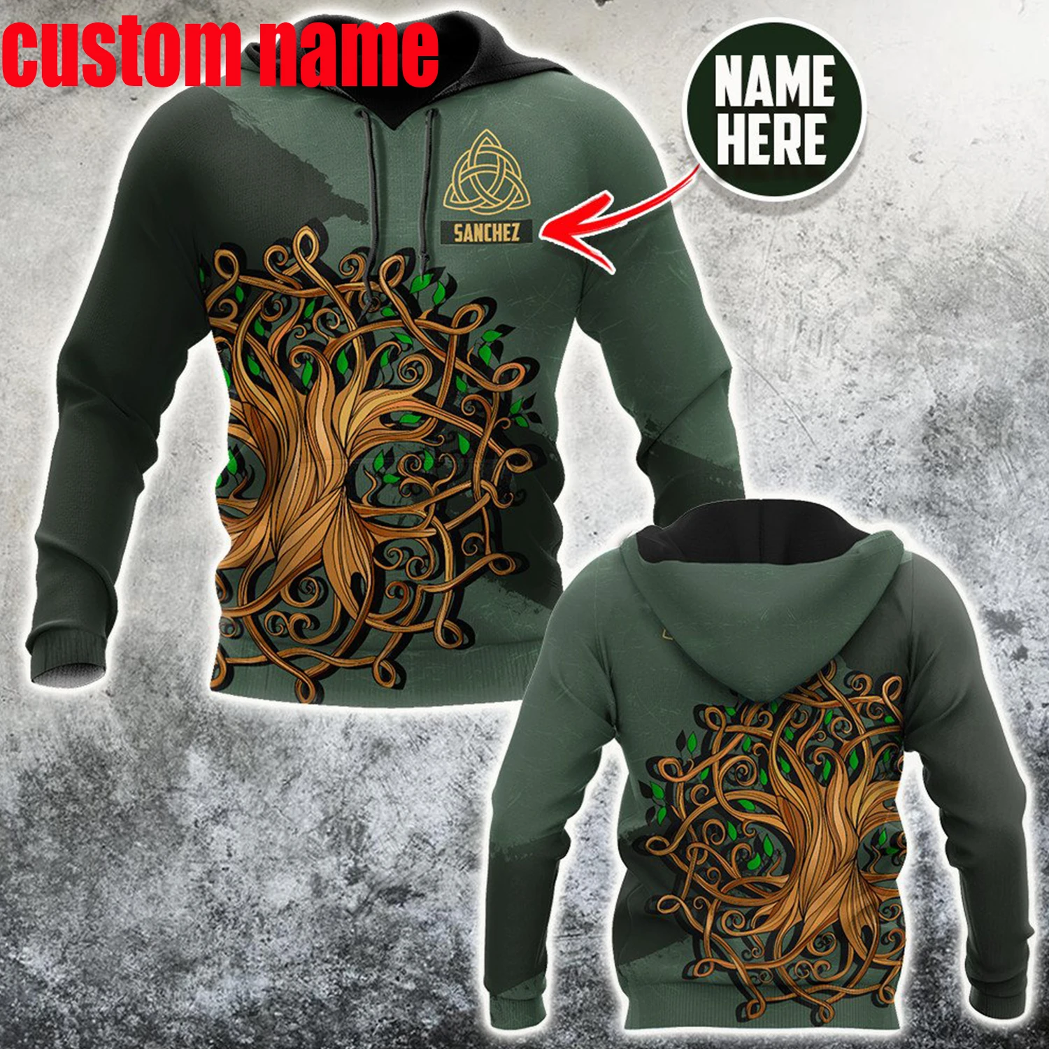 

PLstar Cosmos 3DPrinted Newest Irish Celtic Custom Name Unique Hrajuku Funny Streetwear Unisex Casual Hoodies/Zip/Sweatshirt W-4